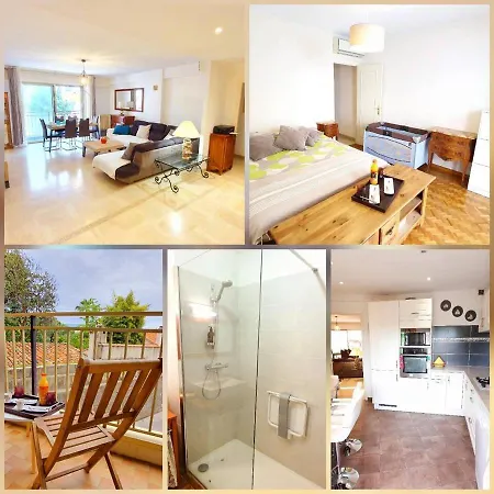 4p 100m², Centre-ville, Calme , Mer , Parking , Wifi Αντίμπ